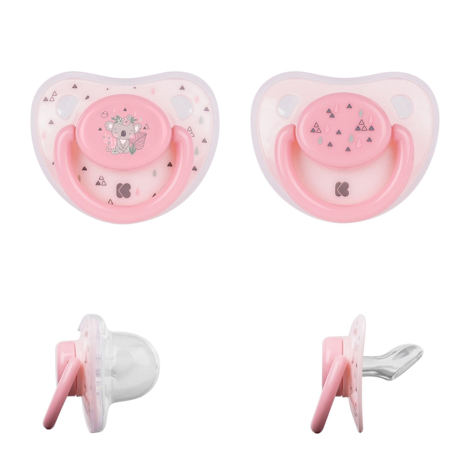 Kikkaboo Schnuller Savanna 6-18 Monate 2 St&uuml;ck mit Staubkappe Bel&uuml;ftungsl&ouml;cher rosa - Bild 1