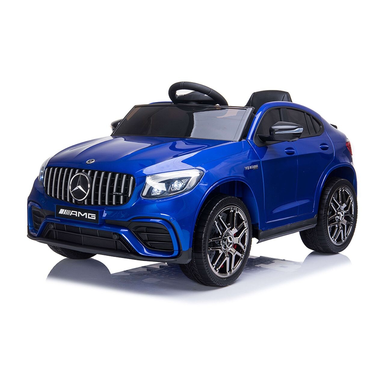 Moni Kinder Elektroauto Mercedes AMG GLC 63S, EVA-Reifen, Musik, Fernbedienung blau