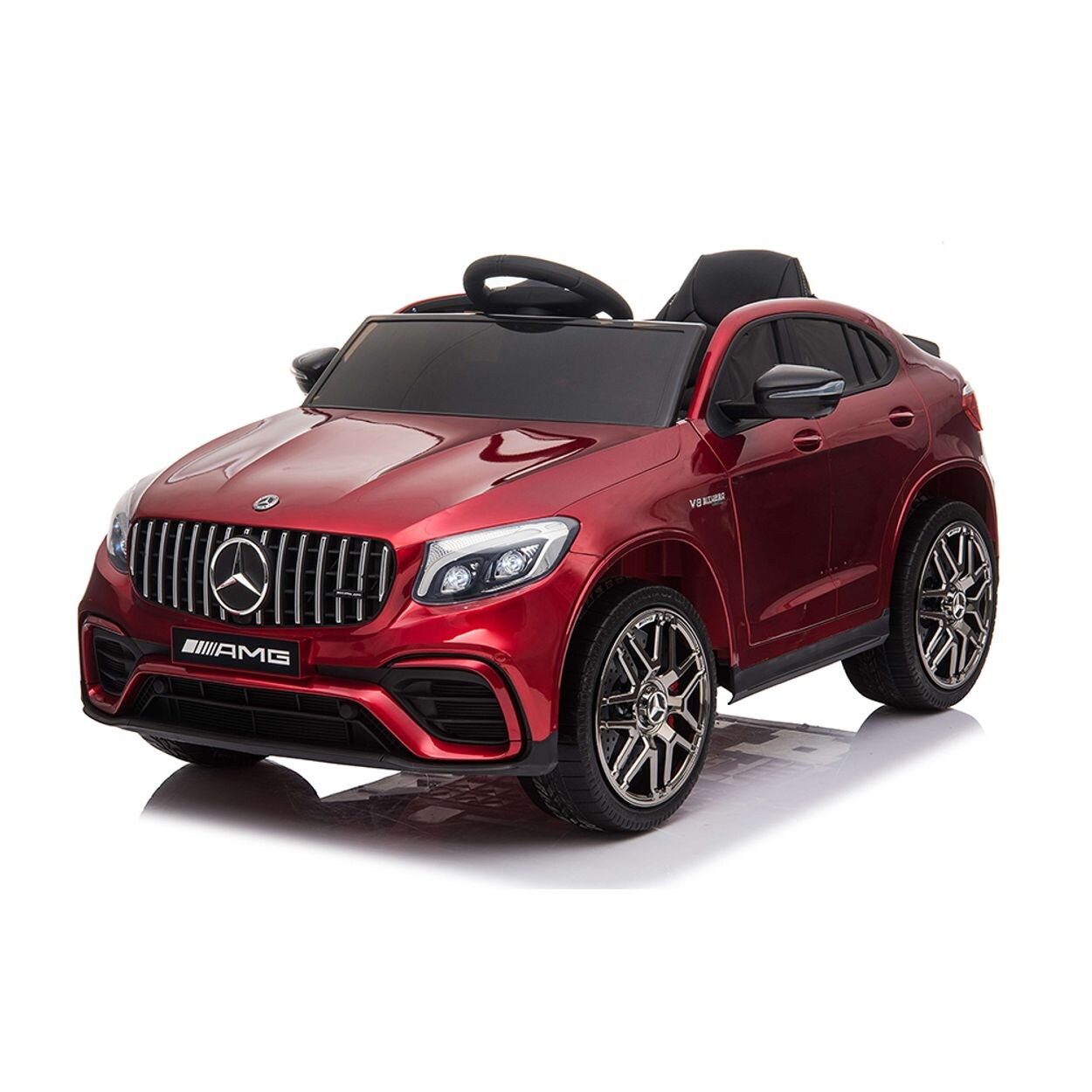Moni Kinder Elektroauto Mercedes AMG GLC 63S, EVA-Reifen, Musik, Fernbedienung rot