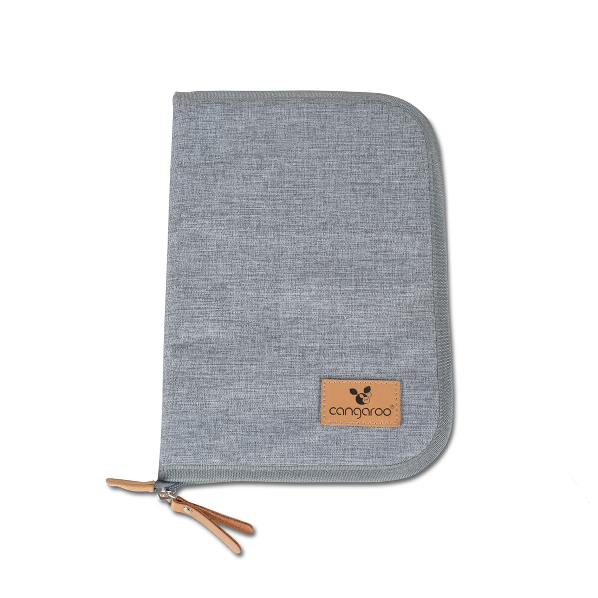 Cangaroo Dokumententasche Liam Reisemappe Rei&szlig;verschluss durchsichtige F&auml;cher grau - Bild 1