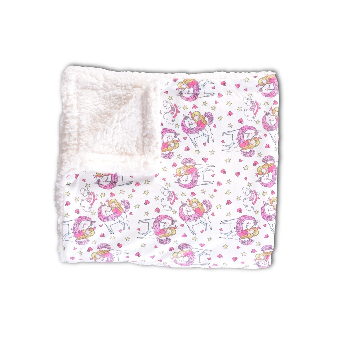 Cangaroo Babydecke Einhorn, Gr&ouml;&szlig;e 105 x 75 cm, kuschelige Schmusedecke ab Geburt pink - Bild 1