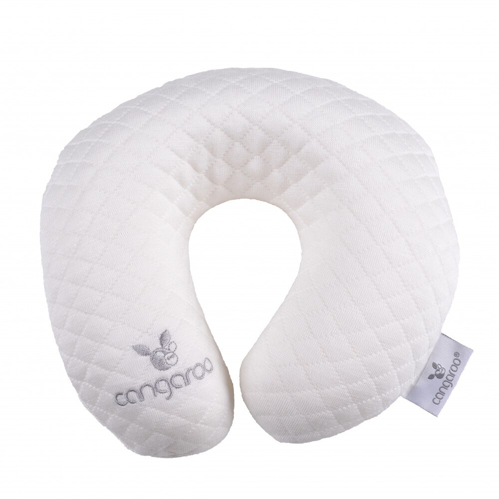 Cangaroo Kinder-Reisekissen Moon 23,5x20cm Nackenkissen Reißverschluss abnehmbar weiß | 03800146268114