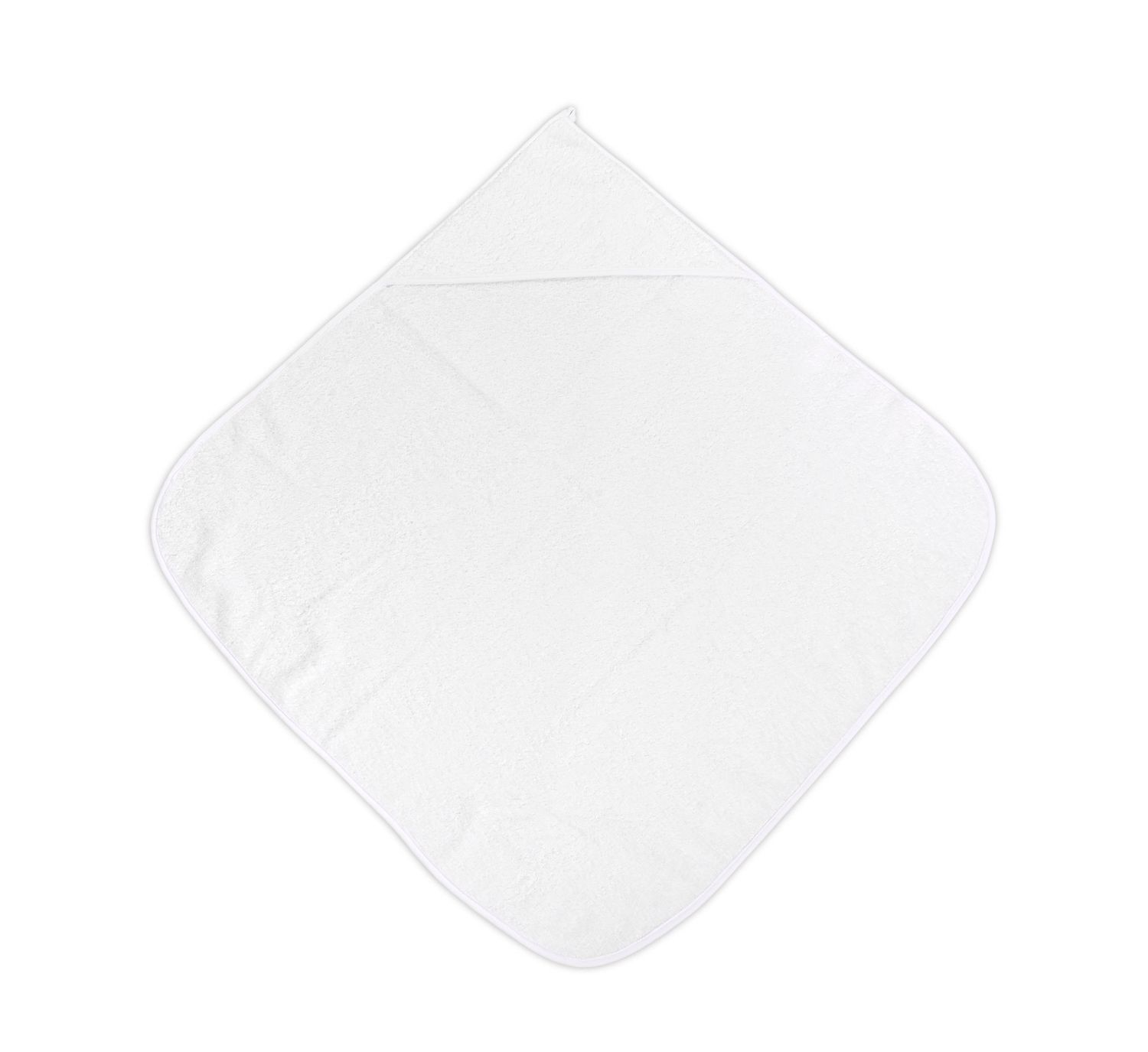 Lorelli Baby-Badehandtuch 80 x 80 cm, Kapuzenhandtuch, Badetuch, ab Geburt wei&szlig; - Bild 1