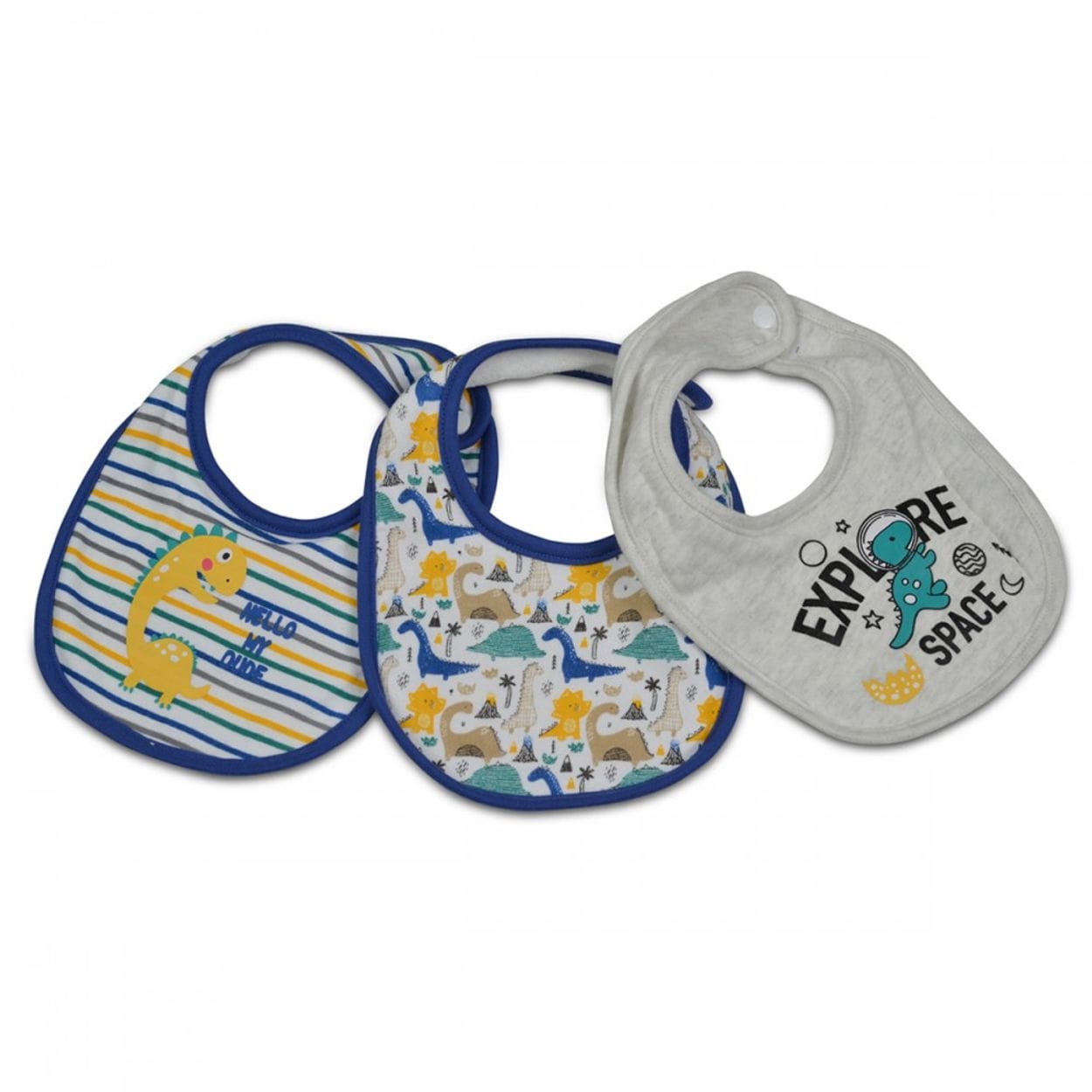 Cangaroo Babylatz 3er Set Kay Selbstverschluss, waschbar, wasserfest, ab Geburt blau - Bild 1