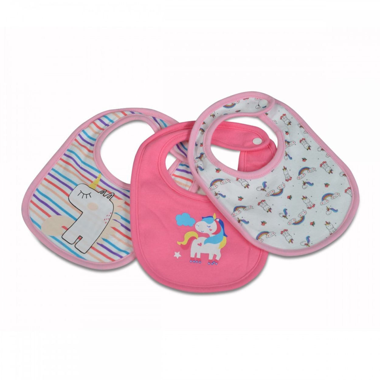 Cangaroo Babylatz 3er Set Kay Selbstverschluss, waschbar, wasserfest, ab Geburt rosa - Bild 1