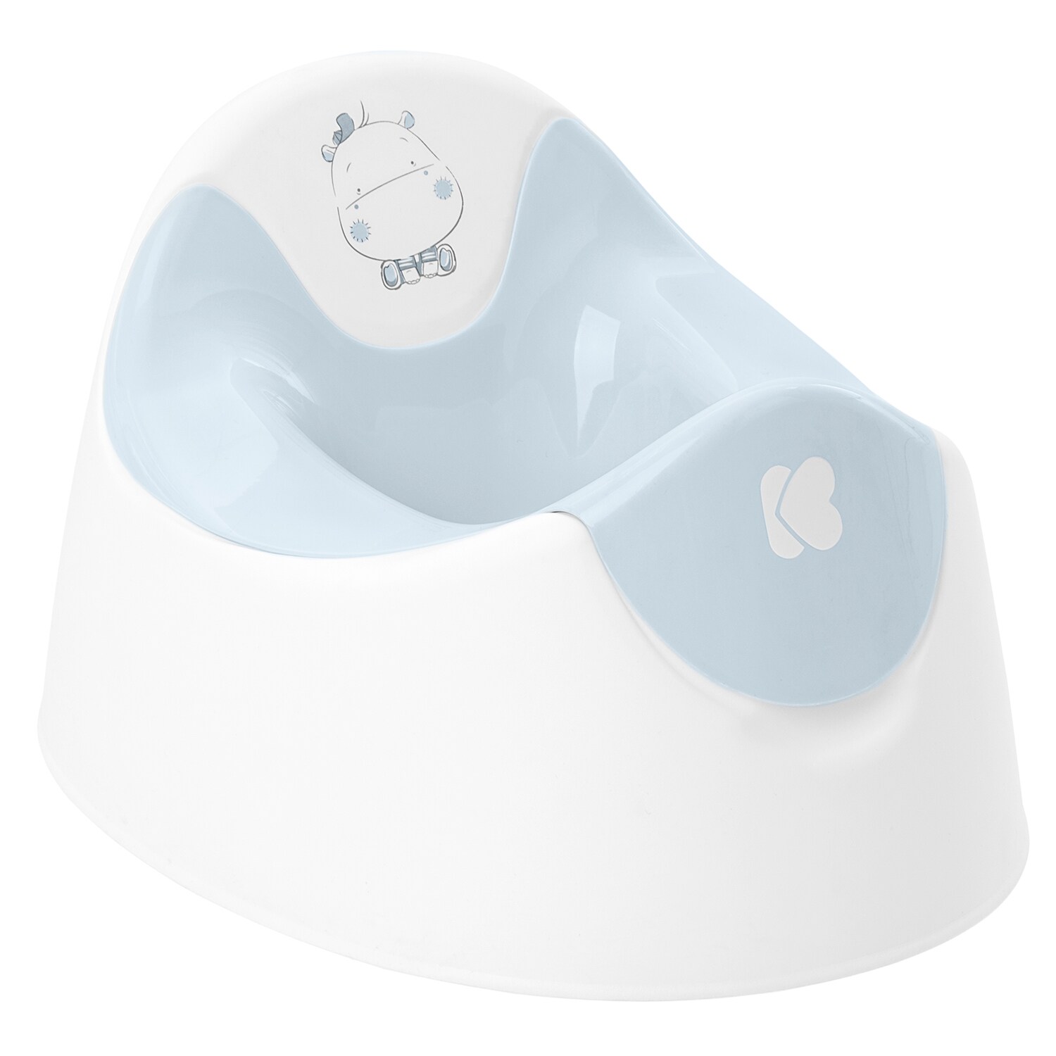 Kikkaboo T&ouml;pfchen Hippo Beh&auml;lter abnehmbar einfaches Reinigen rutschfeste Basis blau - Bild 1