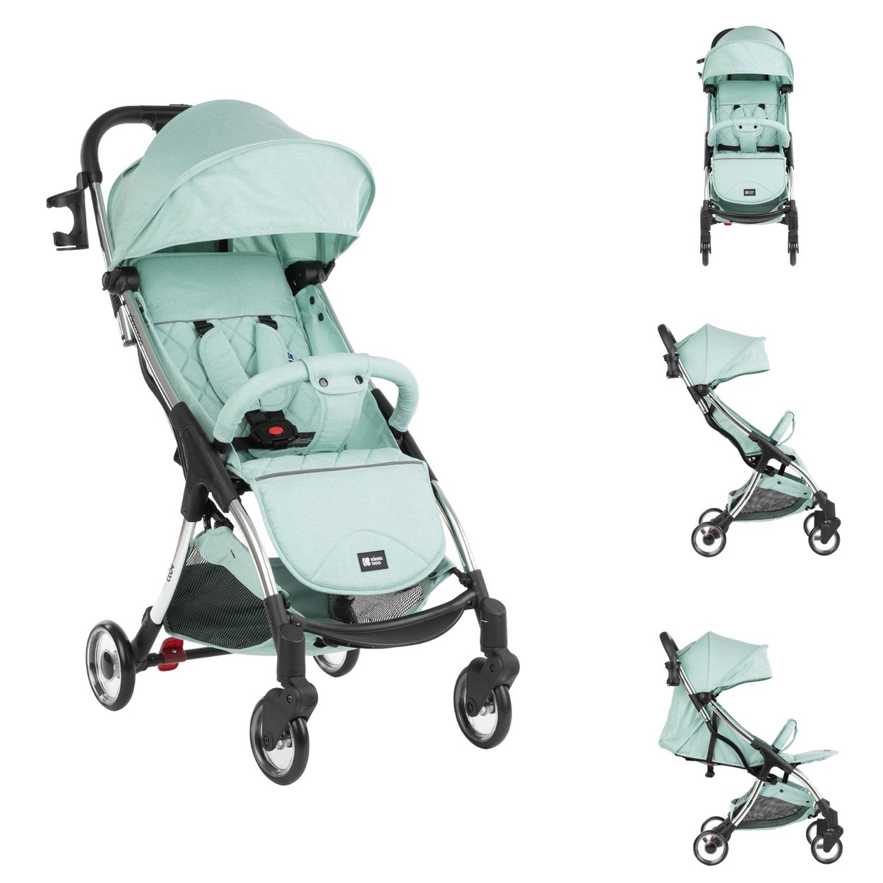 Kikkaboo Kinderwagen Buggy Cloe bis 22 kg Aluminiumrahmen faltbar Getr&auml;nkehalter gr&uuml;n - Bild 1