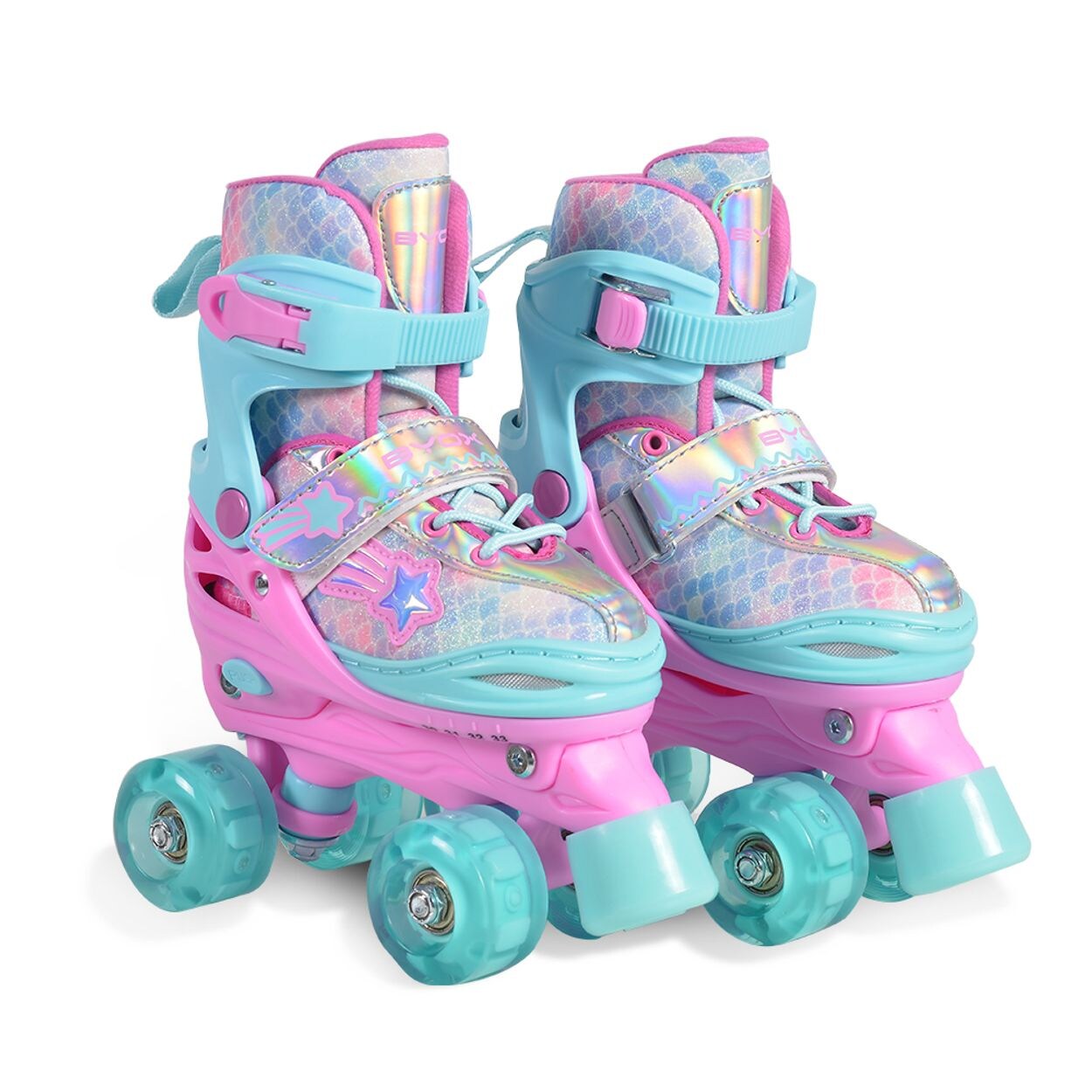 Byox Rollschuhe Ariel, leuchtende PU-Rollen, ABEC-5 Lager, Größe L (38-41)