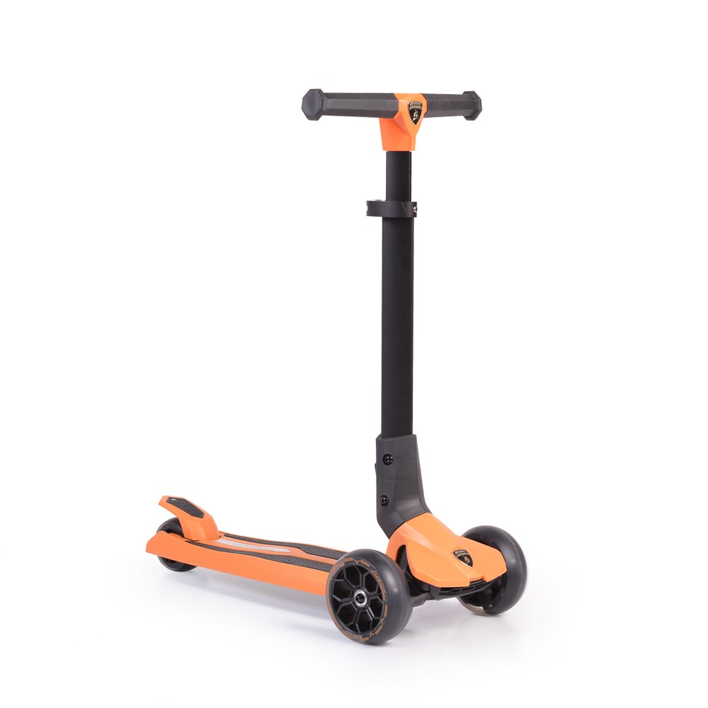 Byox Kinderroller Lamborghini 3 R&auml;der klappbar PU-R&auml;der ABEC-7 LED-R&auml;der Bremse orange - Bild 1