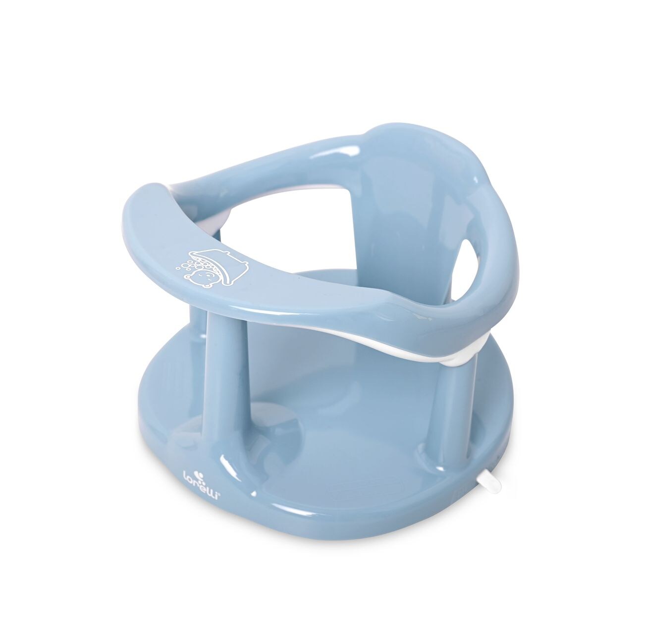 Lorelli Babybadewannensitz Happy Bubbles rutschfeste Basis, hohe Rückenlehne blau