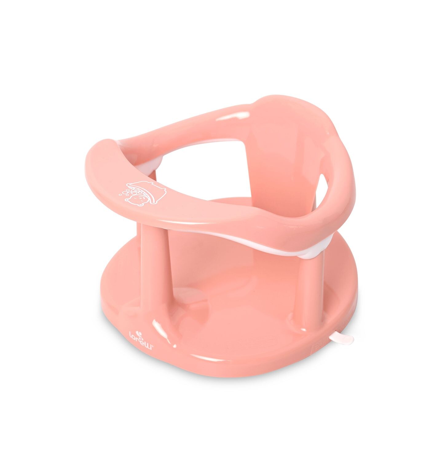 Lorelli Babybadewannensitz Happy Bubbles rutschfeste Basis, hohe Rückenlehne rosa | 03800151907145