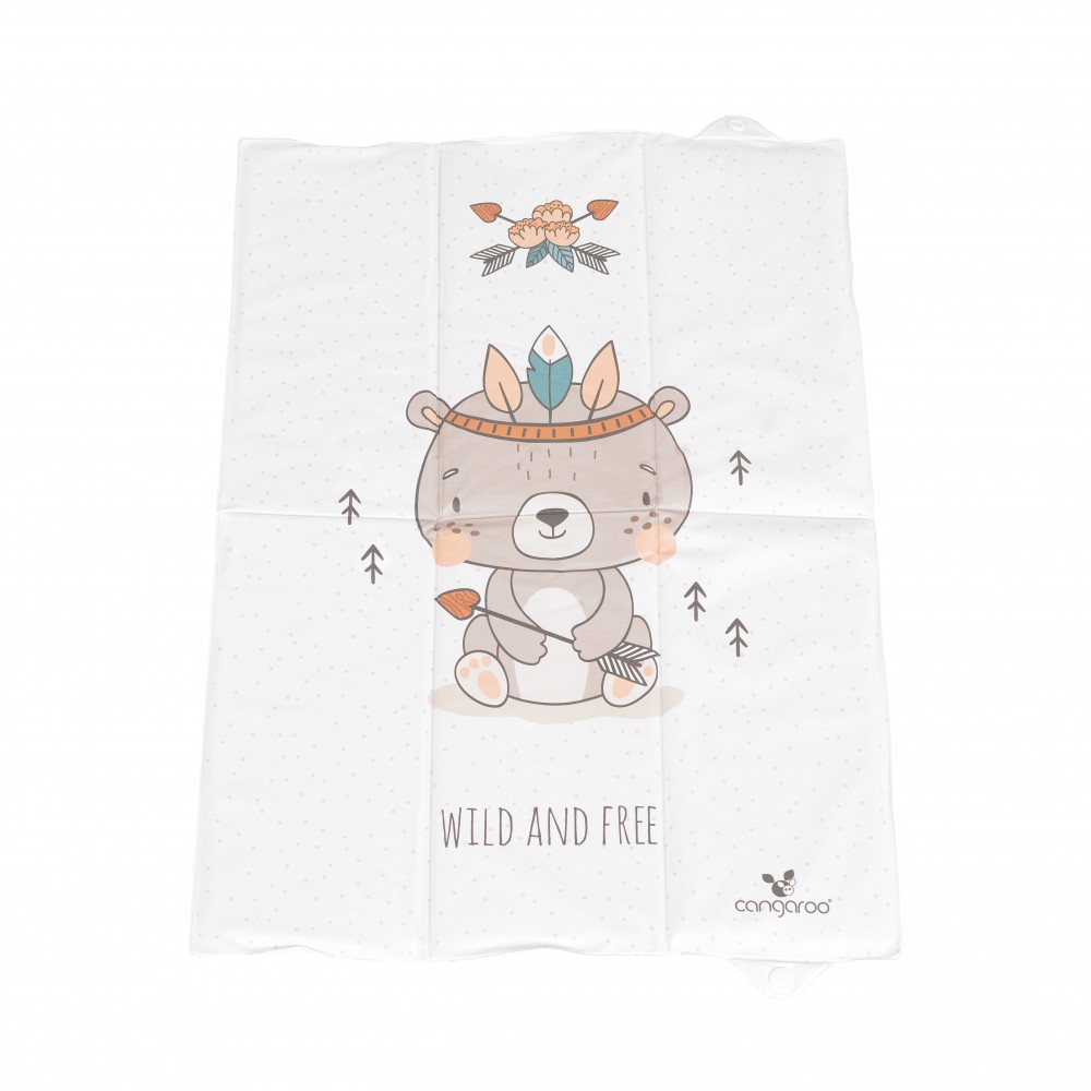 Cangaroo Wickelauflage faltbar 40 x 60 cm, abwaschbar wasserdicht f&uuml;r unterwegs beige - Bild 1