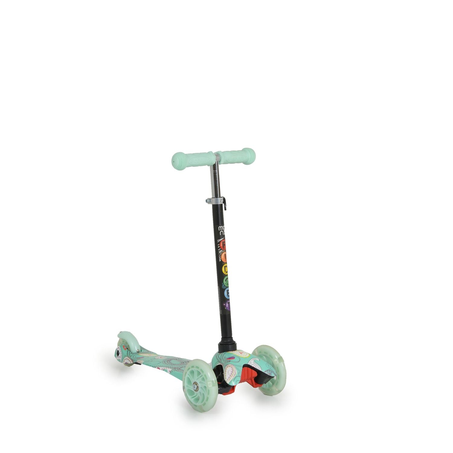 Moni Kinderroller Fidget 3 R&auml;der h&ouml;henverstellbar, PU-R&auml;der, Wasserdruck, ABEC-7 gr&uuml;n - Bild 1