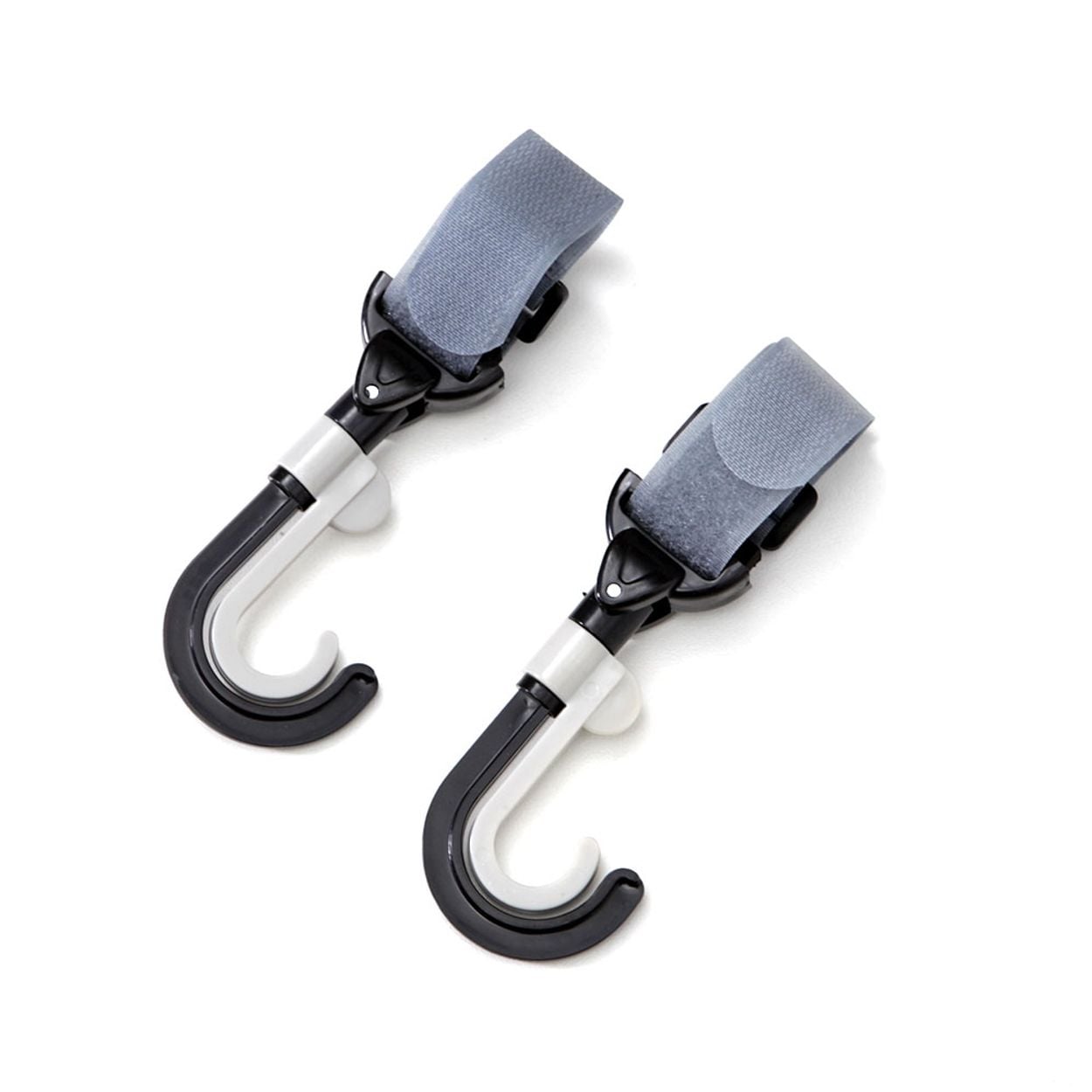 Cangaroo Kinderwagen-Universalhaken Hookey 1606 Selbstverschluss 2er-Set bis 3kg schwarz - Bild 1