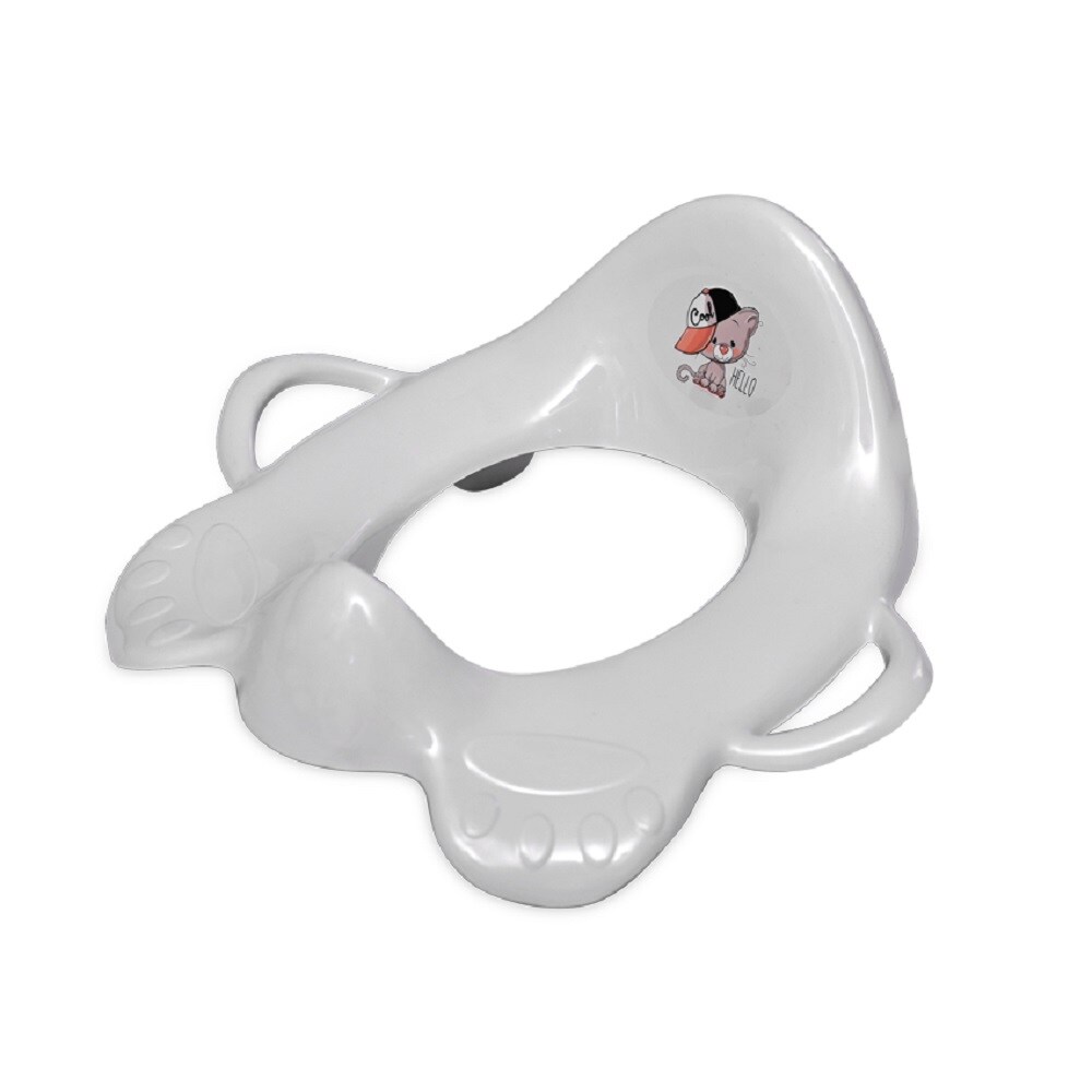 Lorelli Toilettenaufsatz Toilettensitz mit Griffe Spritzschutz ergonomische Form grau - Bild 1