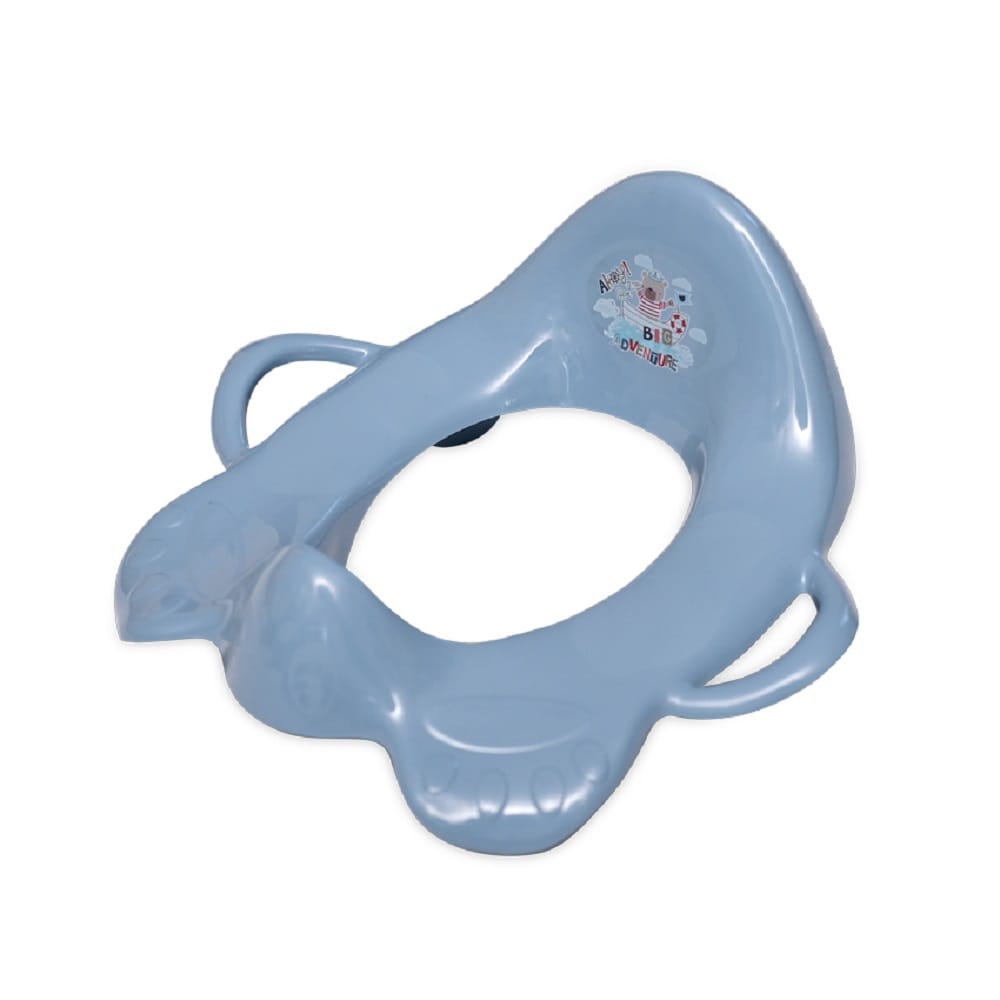 Lorelli Toilettenaufsatz Toilettensitz mit Griffe Spritzschutz ergonomische Form dunkelblau - Bild 1