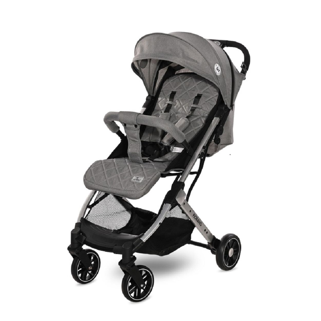 Lorelli Kinderwagen Fiorano faltbar, Ablagekorb, Frontbügel abnehmbar, Bremse grau