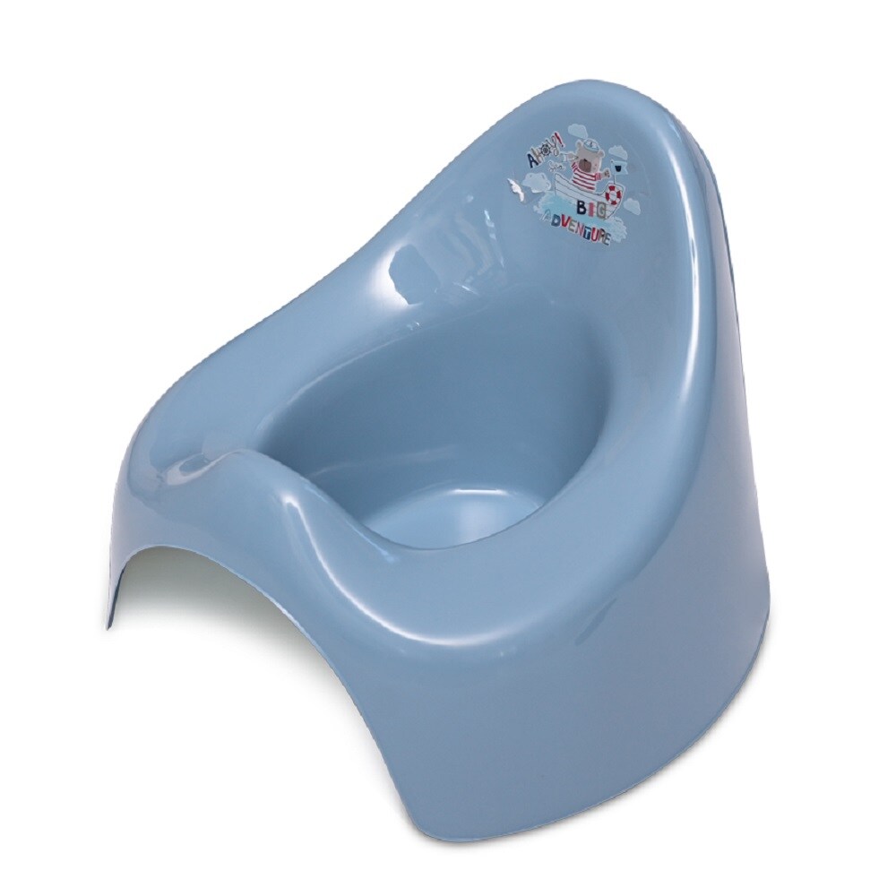 Lorelli T&ouml;pfchen aus unbedenklichem Kunststoff, Spritzschutz, leicht zu reinigen blau B&auml;r - Bild 1