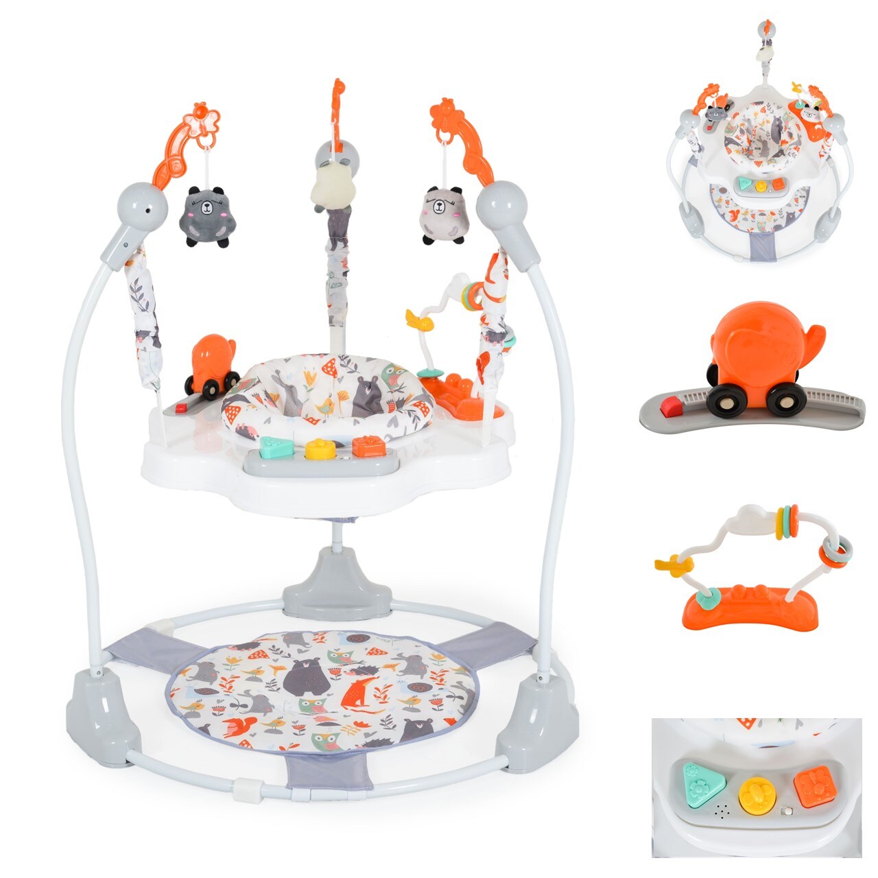 Moni Hopser Magic fun Spielcenter, Musik, Licht, höhenverstellbar, Sitz drehbar orange | 03800146244354