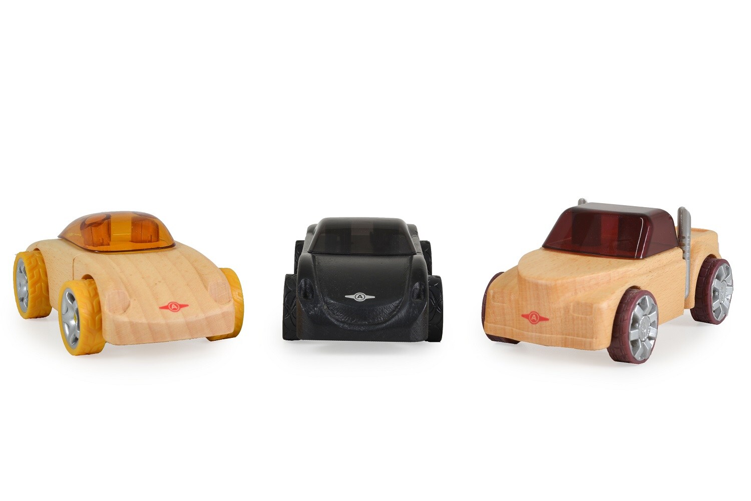 Moni Mini Spielzeug Holzautos Sportwagen 3er Set 53111 ab 3 Jahre geeignet bunt - Bild 1