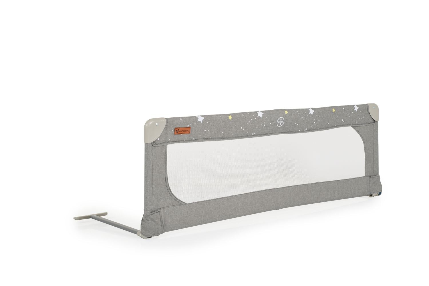 Cangaroo Bettschutzgitter Leinen 130 cm Bettgitter Rausfallschutz Front klappbar grau