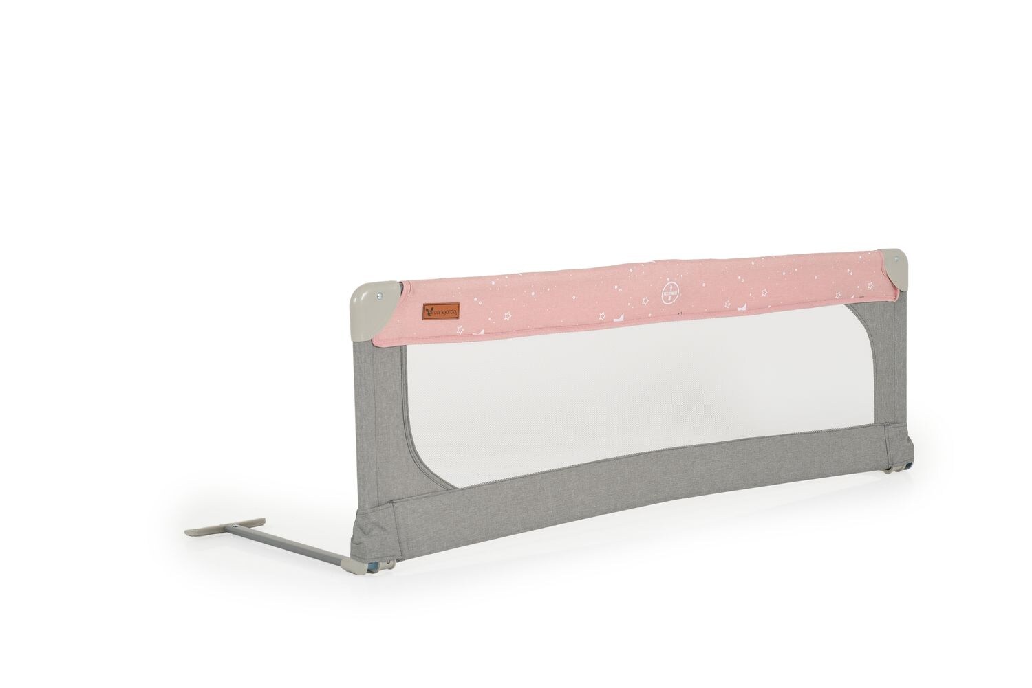 Cangaroo Bettschutzgitter Leinen 130 cm Bettgitter Rausfallschutz Front klappbar rosa