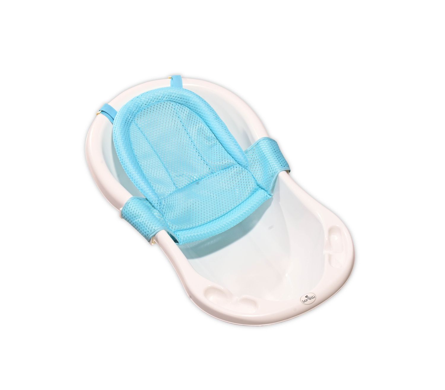 Lorelli Baby Badewannen Netz Froggy Badewanneneinsatz Kunststoff Clips ab Geburt blau - Bild 1