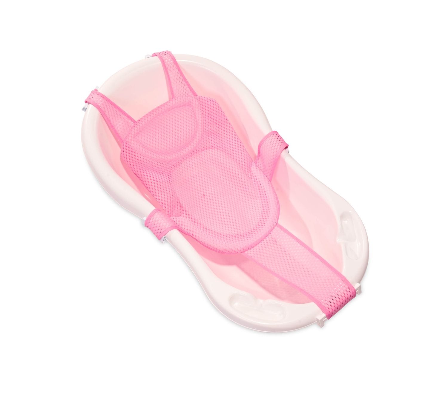 Lorelli Babywannennetz Turtle, Kunststoff Clips, Badewanneneinsatz, ab Geburt pink - Bild 1