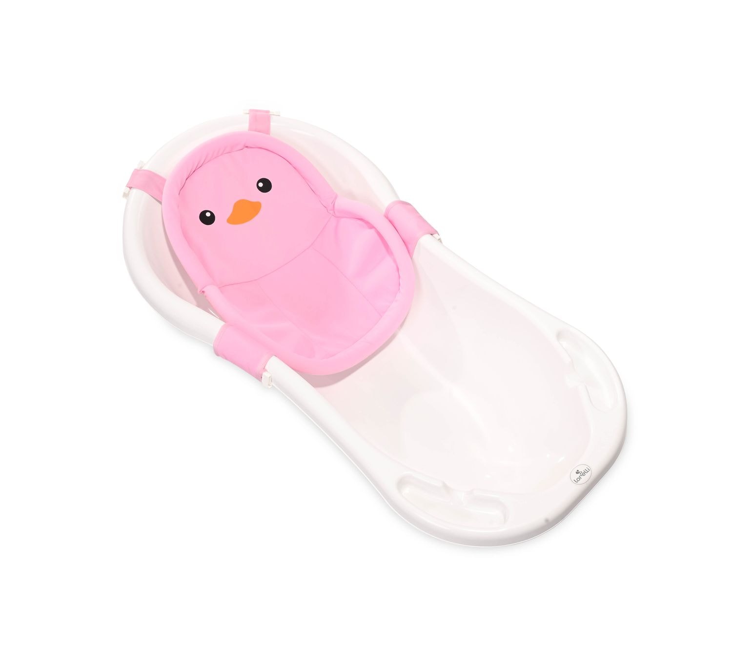 Lorelli Baby Badenetz Pinguin, Clips aus Kunststoff, Badewannennetz, ab Geburt rosa - Bild 1