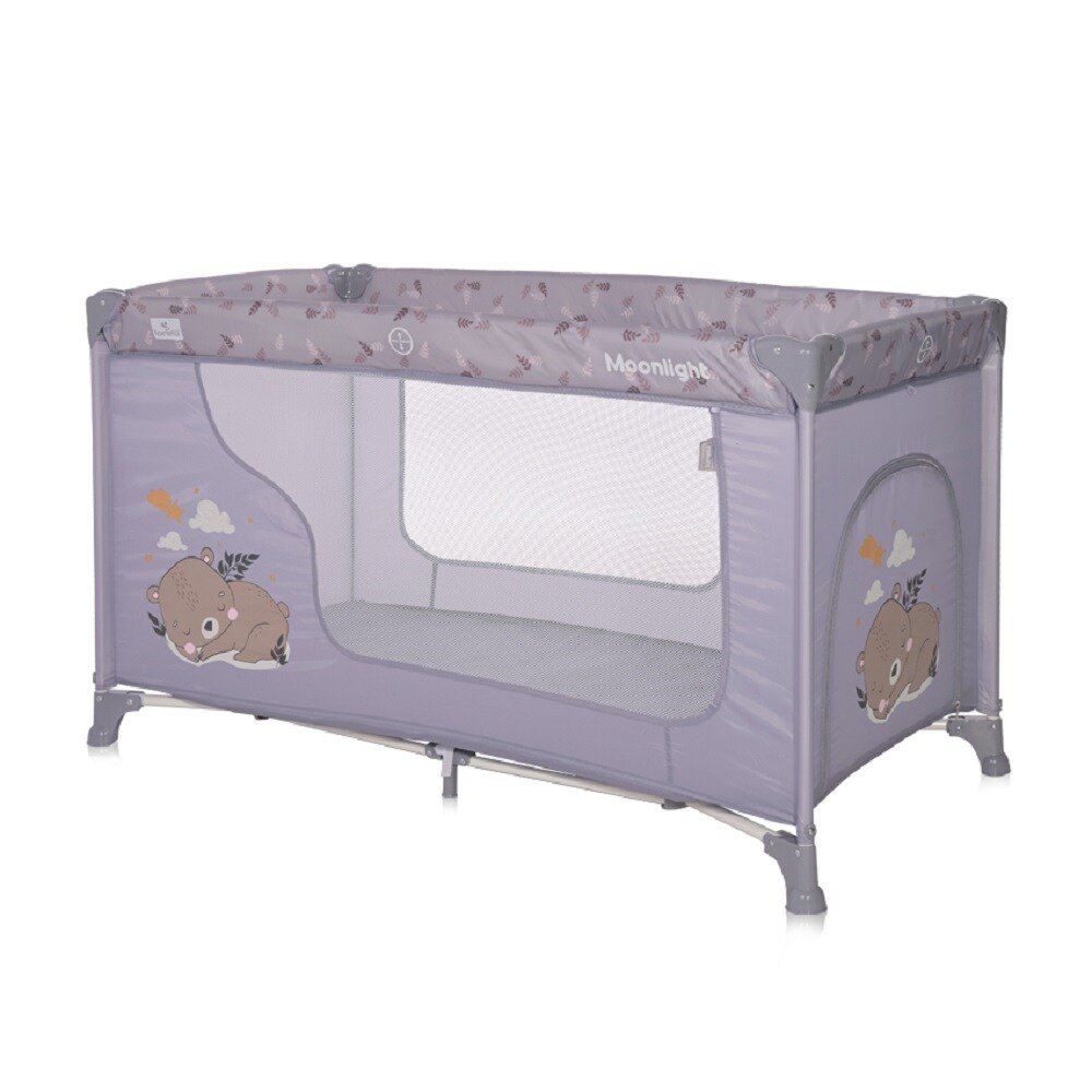 Lorelli Baby Reisebett Laufstall Moonlight seitliche Öffnung Tragetasche faltbar violett | 03800166103594