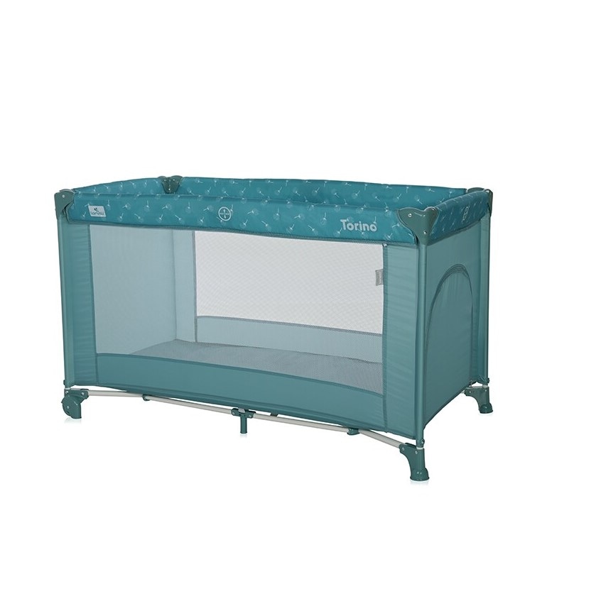 Lorelli Reisebett Torino Laufstall seitlicher Eingang, Tragetasche, Faltmatratze gr&uuml;n - Bild 1