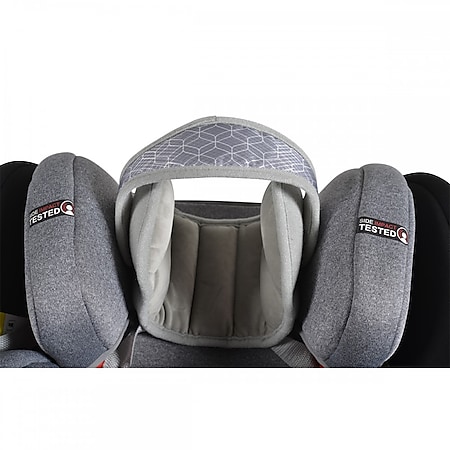 Cangaroo Kindersitz-Kopfstütze Shelter ergonomisch Kopfschutz für Auto Kopfgurt hellgrau - Bild 1