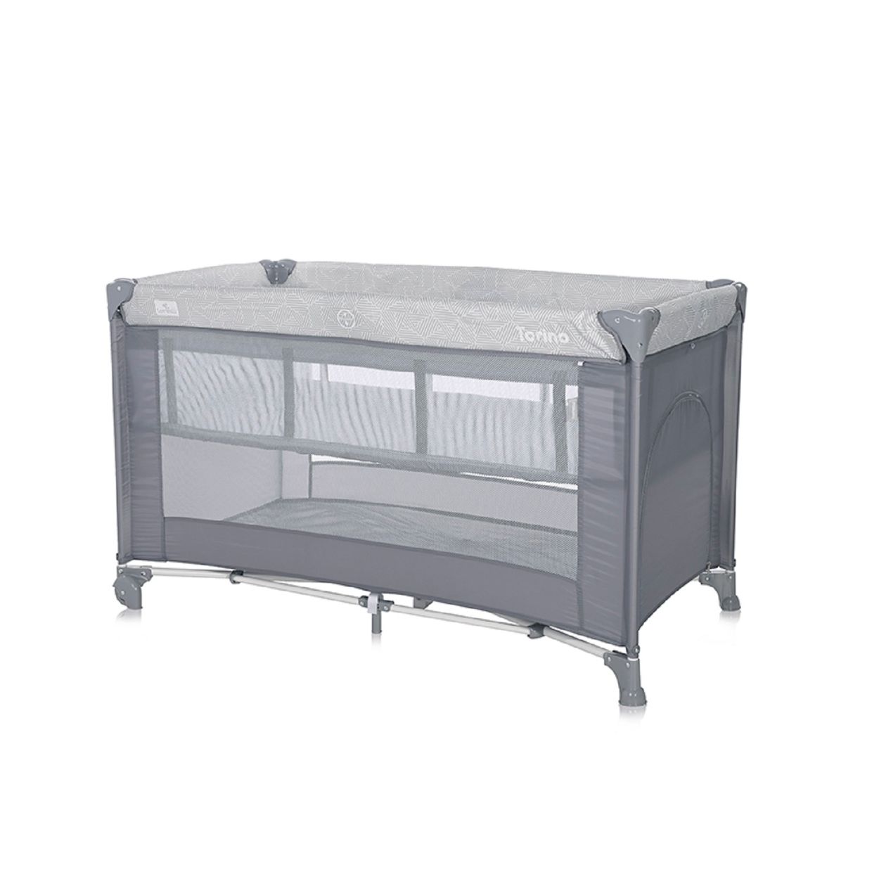 Lorelli Reisebett Torino 2 Ebenen faltbar seitliche &Ouml;ffnung Tragetasche Matratze dunkelgrau - Bild 1