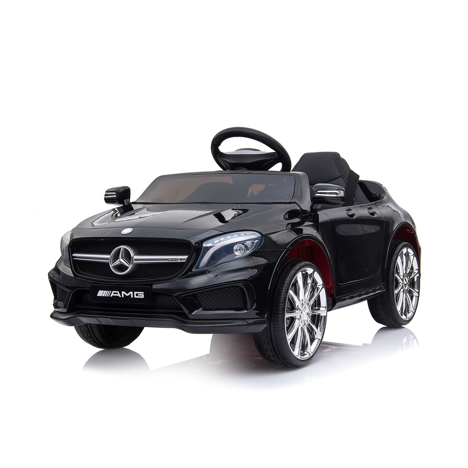 Chipolino Kinder Elektroauto Mercedes Benz GLA45 Fernbedienung, EVA-Reifen, MP3 schwarz - Bild 1