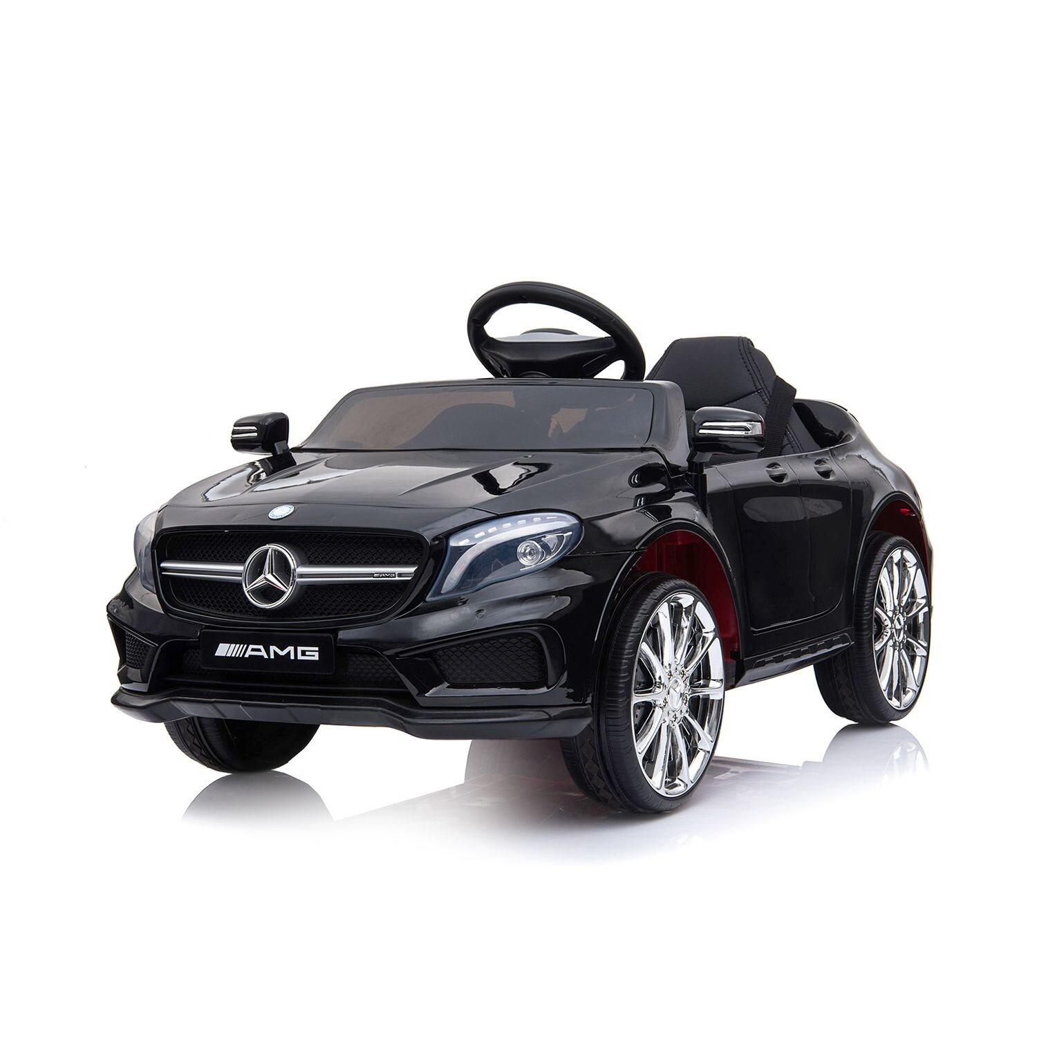 Chipolino Kinder Elektroauto Mercedes Benz GLA45 Fernbedienung, EVA-Reifen, MP3 schwarz | 03800931053253