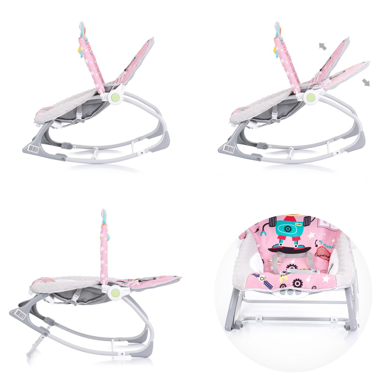 Chipolino Babywippe Baby Spa 2 in 1 elektrisch Stuhl Schaukelfunktion  Spielbogen rosa online kaufen bei Netto