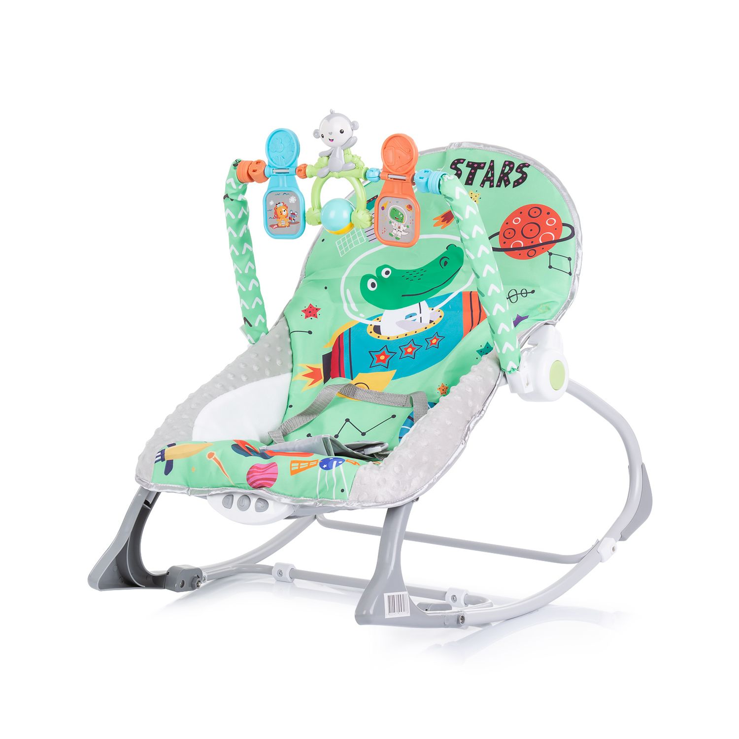 Chipolino Babywippe Baby Spa 2 in 1 elektrisch Stuhl Schaukelfunktion Spielbogen gr&uuml;n - Bild 1