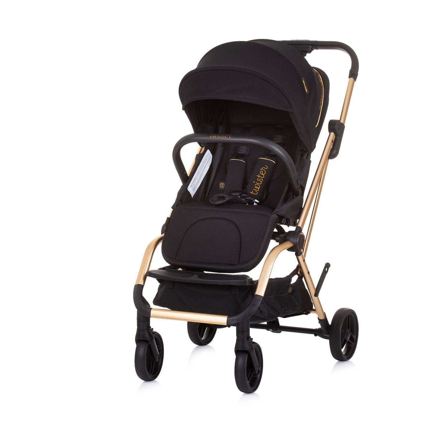 Chipolino Kinderwagen, Buggy Twister 360 Grad drehbar, Rückenlehne verstellbar schwarz