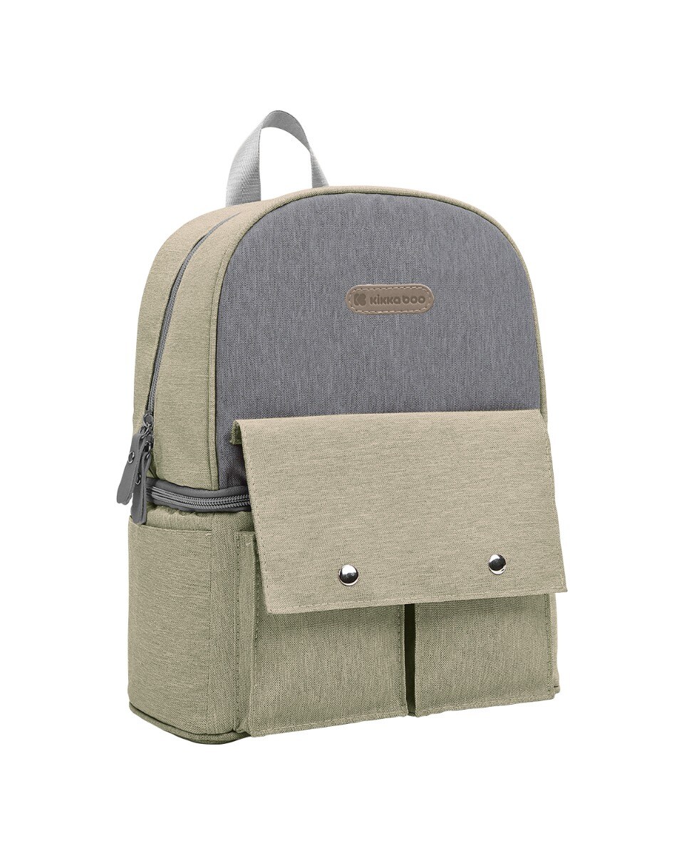Kikkaboo Wickeltasche Nia Rucksack, Rei&szlig;verschluss&ouml;ffnung, verschiedene F&auml;cher beige - Bild 1