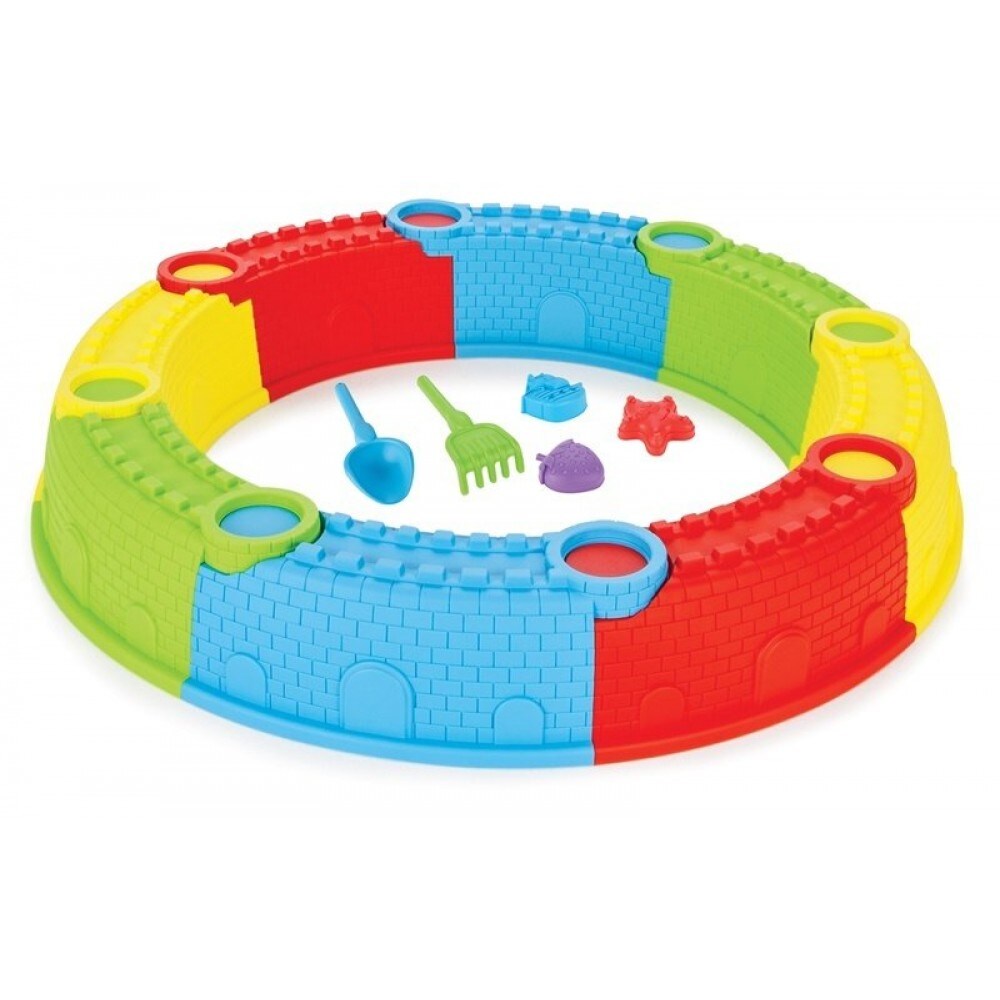 Pilsan Sandkasten 06306 Sandburgform Schaufel Rechen Sandformen ab 18 Monaten bunt - Bild 1