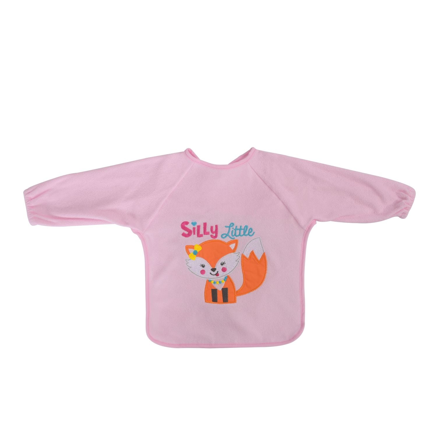 Baby Care Babyl&auml;tzchen 1026027 Langarm Stickerei wasserdicht Selbstverschluss rosa - Bild 1