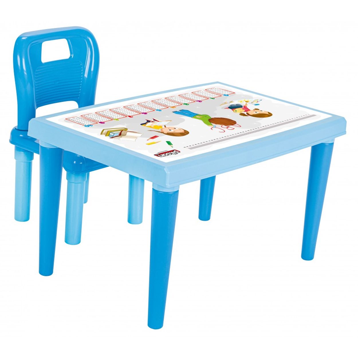 Pilsan Kindertisch Stuhl 03516 Kindersitzgruppe Kunststoff max. 50 kg ab 3 Jahre blau - Bild 1