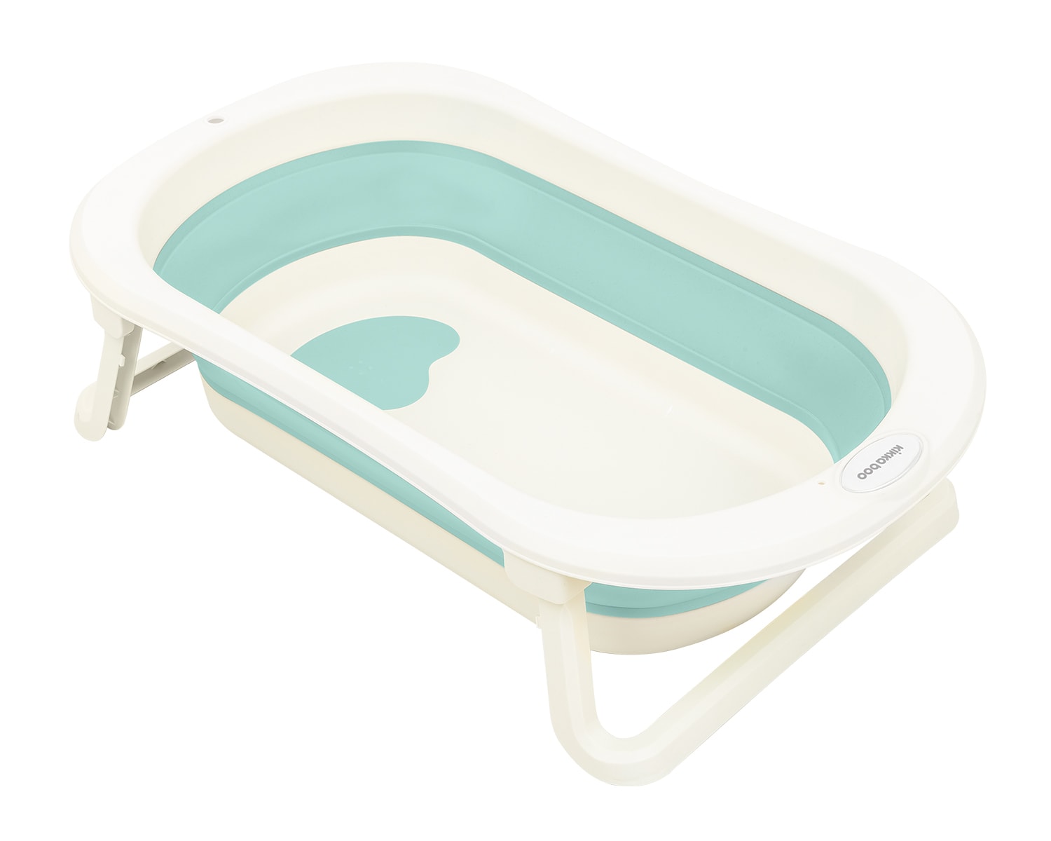 Kikkaboo Babybadewanne Fiji faltbar rutschfest Wasserablauf leicht zu reinigen gr&uuml;n - Bild 1
