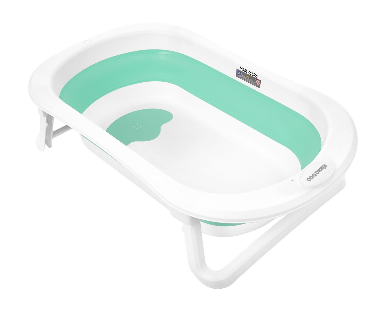 Kikkaboo Babybadewanne Fiji faltbar rutschfest Wasserablauf leicht zu reinigen grün