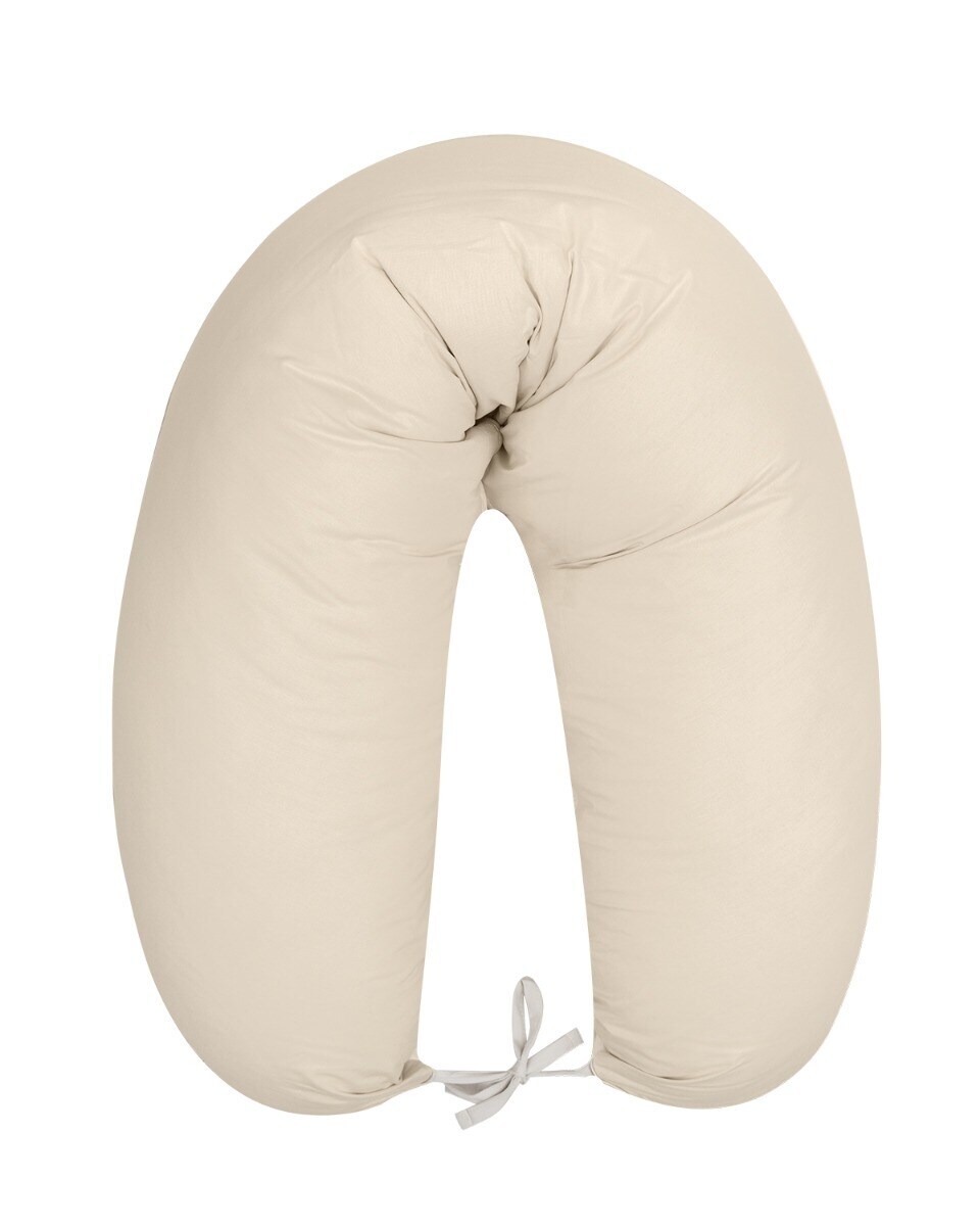Stillkissen Dream Big 150 cm lang, 100% Baumwolle, Bezug abnehmbar beige