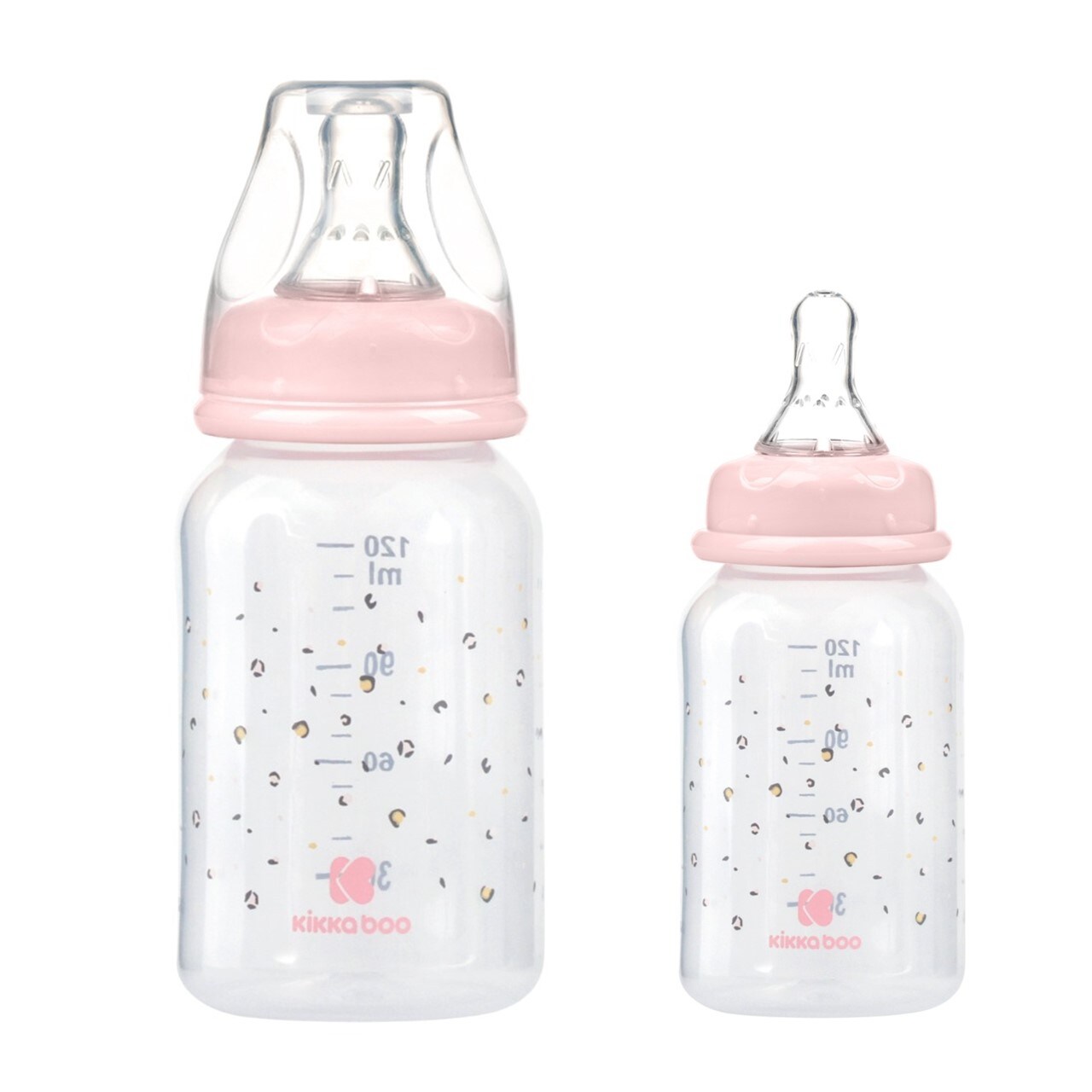Kikkaboo Babyflasche Savanna 120 ml, aus Kunststoff, Anti-Kolik-Sauger Gr&ouml;&szlig;e S rosa - Bild 1