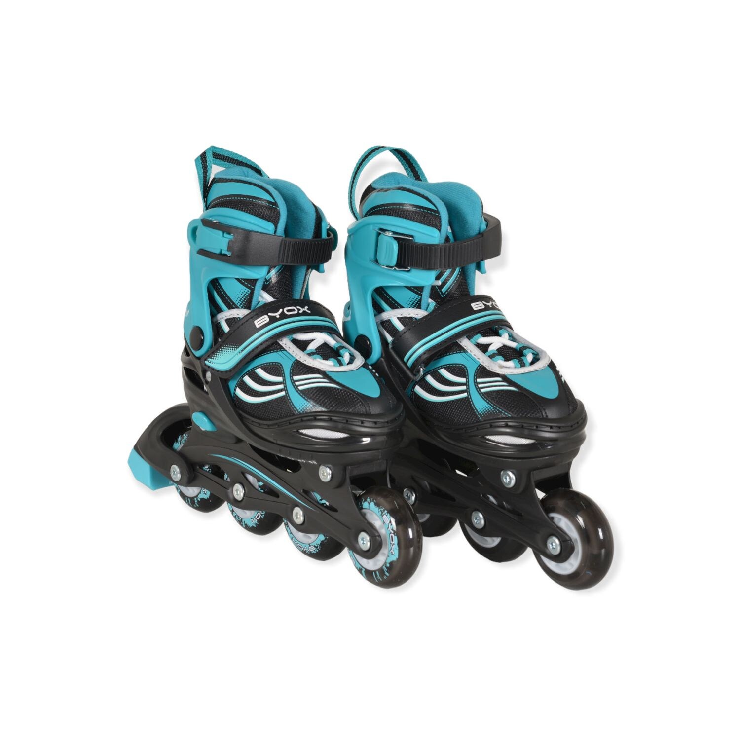 Byox Inliner 2 in 1 Double blau Rollschuhe, PU-Rollen, ABEC-5 Lager, verstellbar S (Gr. 30-33) | 03800146228149