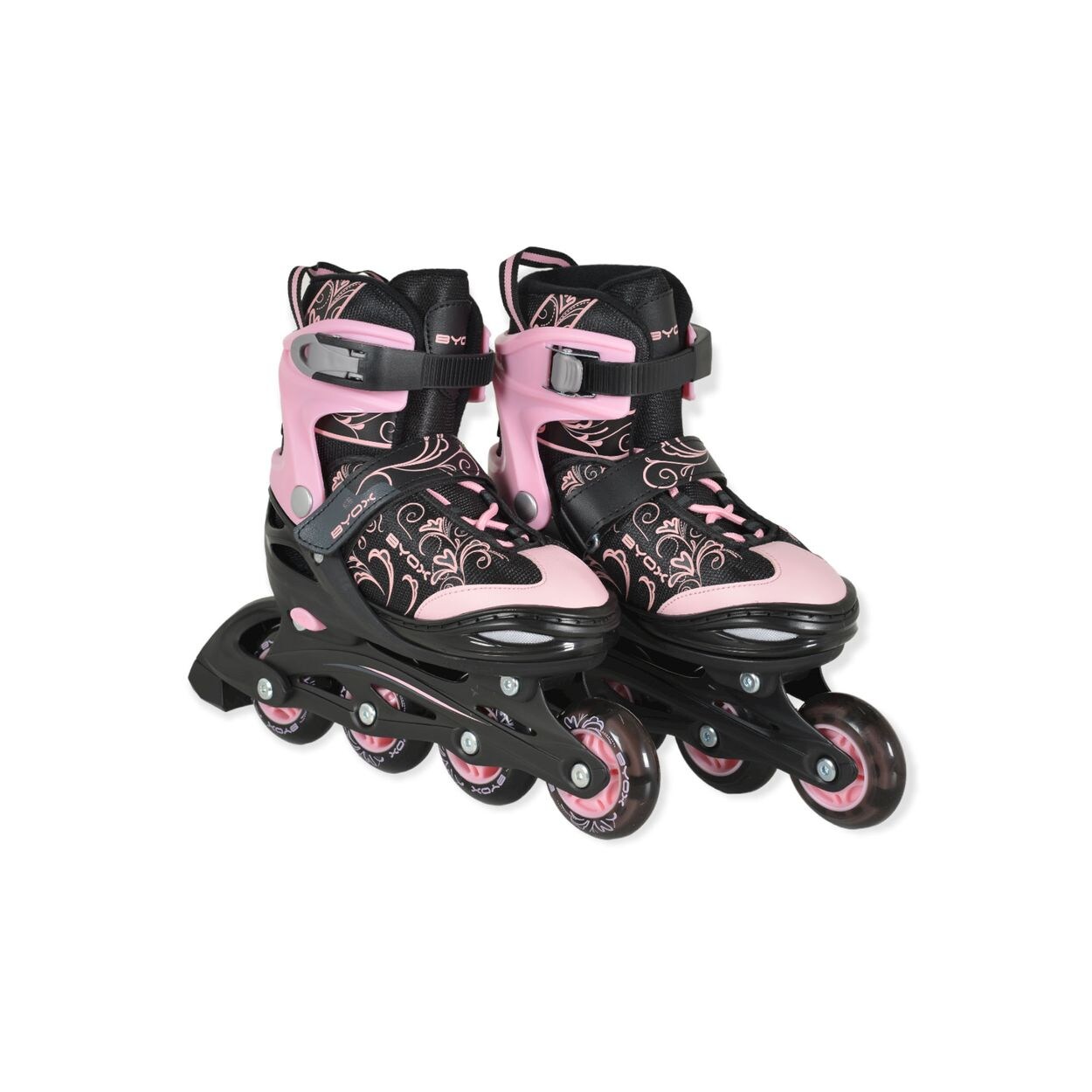 Byox Inliner 2 in 1 Double pink Rollschuhe, PU-LED-Räder, verschiedene Größen S (Gr.30-33)