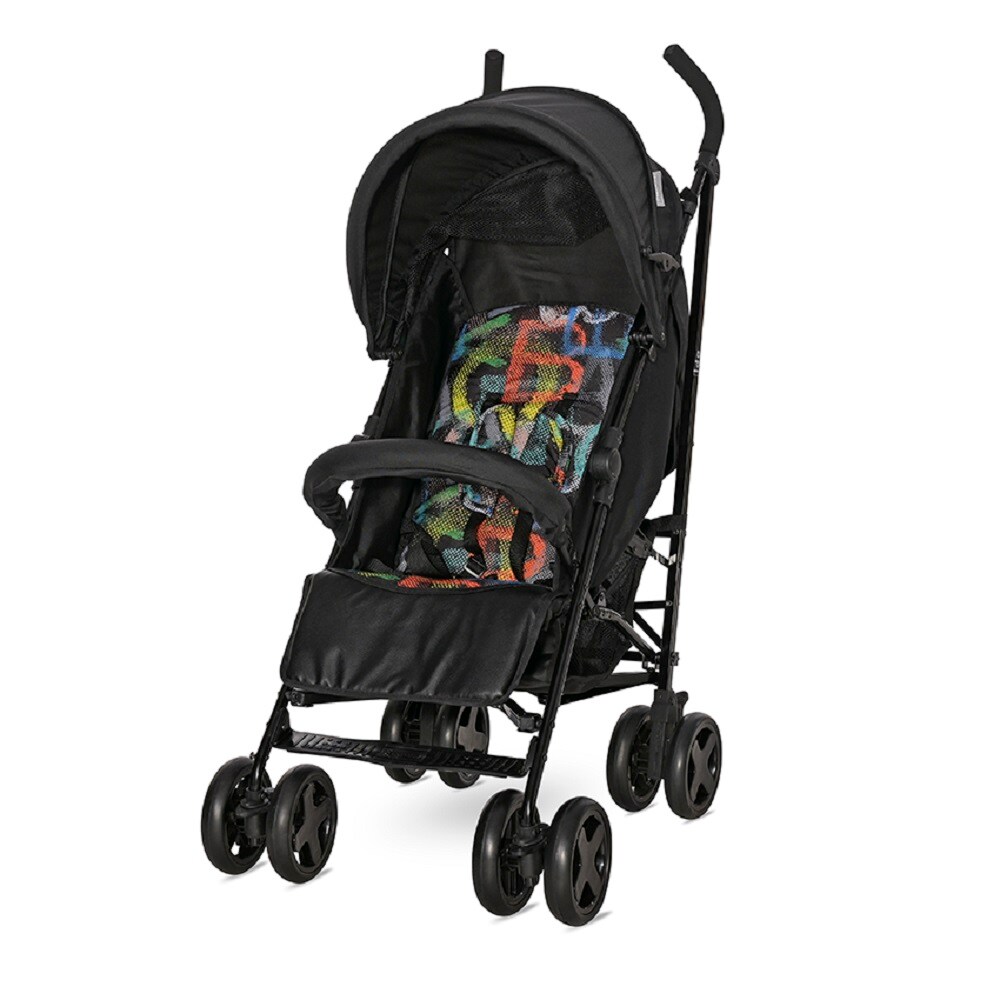 Lorelli Kinderwagen, Buggy IDA, schwenkbare Vorderr&auml;der, R&uuml;ckenlehne verstellbar schwarz - Bild 1