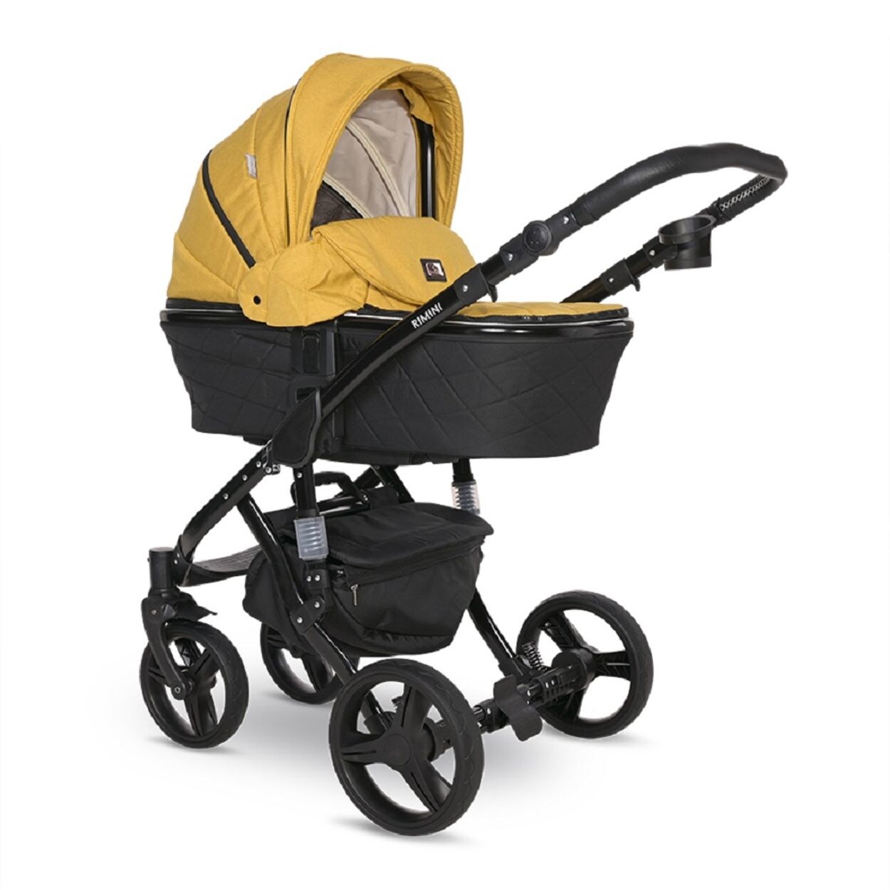 Lorelli Kinderwagen Rimini Premium Sportsitz Tragewanne Moskitonetz verstellbar gelb